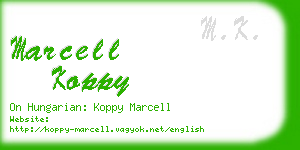 marcell koppy business card